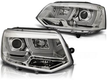 Scheinwerfer DRL LED Tagfahrlicht für VW T5 GP Facelift Bj. 10-15 Chrom